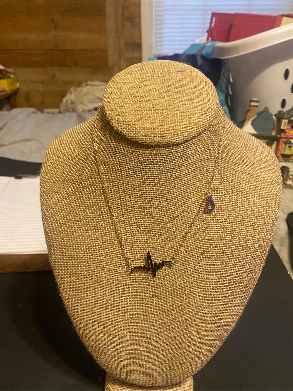 Fashion Jewelry Gold Heartbeat Pulse Necklace